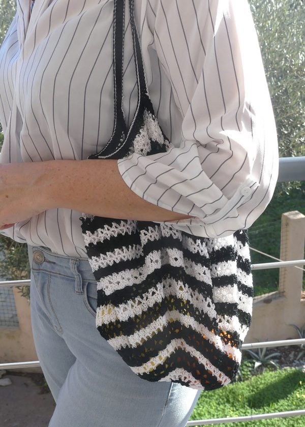 le ptit univers de sylvia, filet, travail artisanal, zéro plastique, coton, écoresponsable, fait main, crochet, accessoire