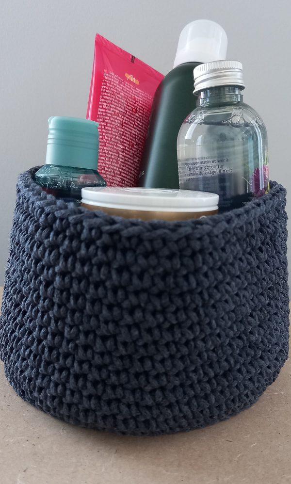 le ptit univers de sylvia, vide poches, salle de bain, beauté, crochet, panier, fait main, travail manuel