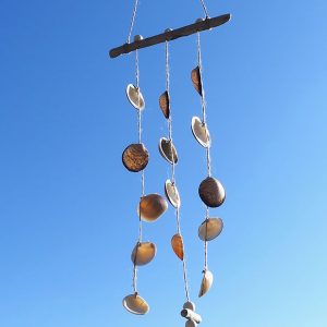 le ptit univers de sylvia, creation, fait main, coquillage, mobile, suspension, bois flotte, decoration exterieur, mer, cadeau