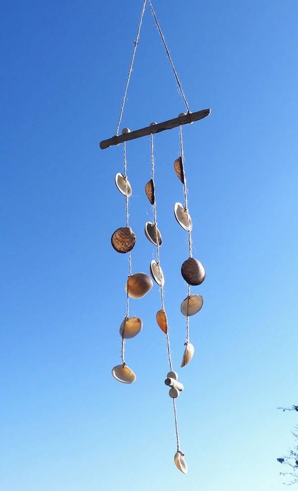 le ptit univers de sylvia, creation, fait main, coquillage, mobile, suspension, bois flotte, decoration exterieur, mer, cadeau