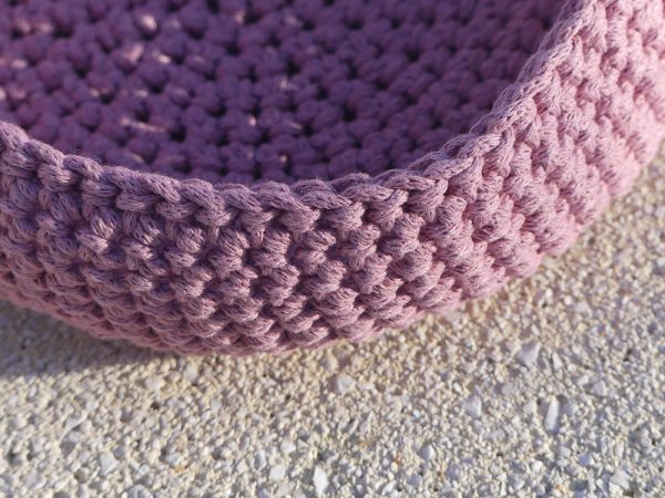 le p'tit univers de sylvia, crochet, corbeille, détail, artisanat, fait main
