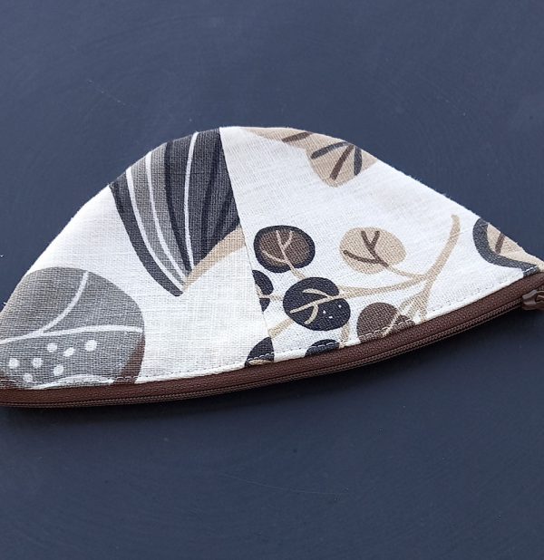 le ptit univers de sylvia, couture, zip, beige, marron, tissu, artisanat, original